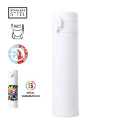 TERMO INOX CON BOTON 330ml SUBLIMACION D57
