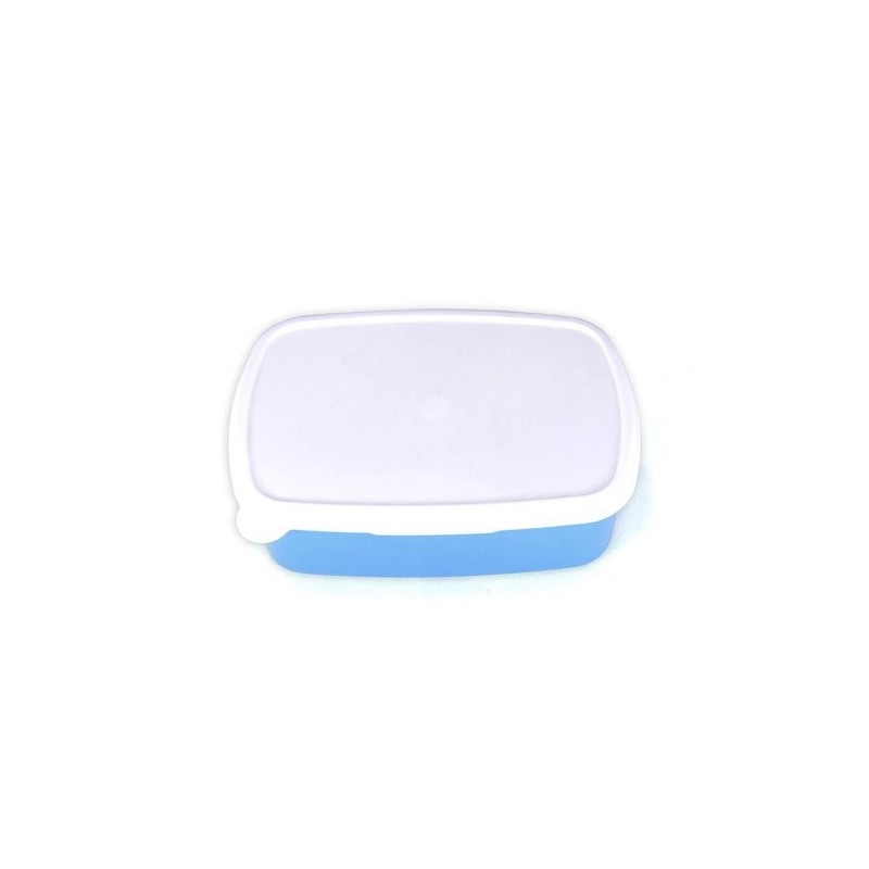 FIAMBRERA PLASTICO 18x13 CELESTE CON PLACA SUBLIMACION