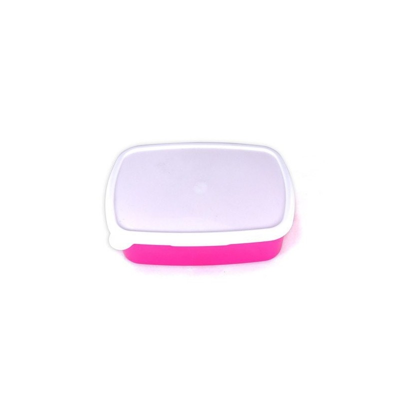 FIAMBRERA PLASTICO 18x13 ROSA CON PLACA SUBLIMACION