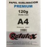 PAPEL SUBLIMACION 120g DOBLE CARA A4 PAQ. 100 HOJAS