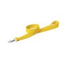 LANYARD POLIESTER AMARILLO CON MOSQUETON METALICO