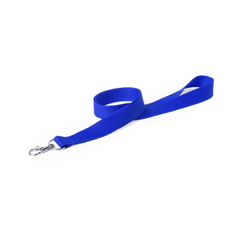 LANYARD POLIESTER AZUL CON MOSQUETON METALICO