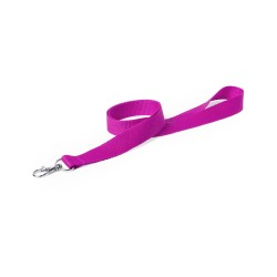 LANYARD POLIESTER ROSA CON MOSQUETON METALICO