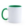 TAZA SUBLIMACION Color con caja VERDE interior y asa