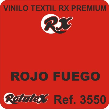 VINILO TEXTIL PREMIUM RX ROJO FUEGO PU ROTUTEX