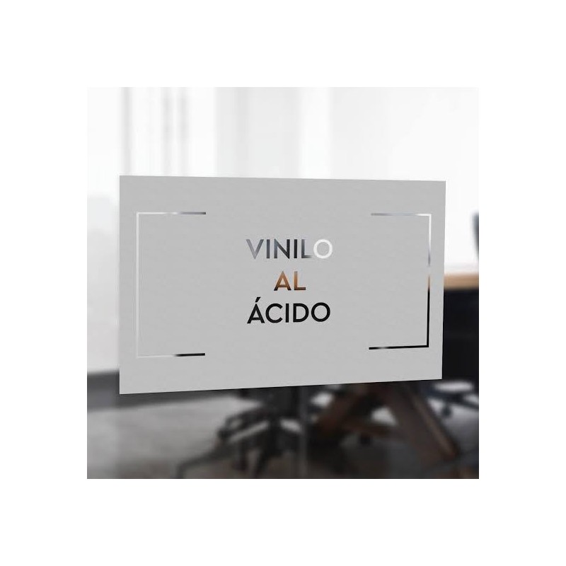 VINILO AUTOADHESIVO CRISTAL ACIDO PLATA RX