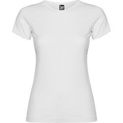 CAMISETA MUJER JAMAICA 155g BLANCA MANGA CORTA
