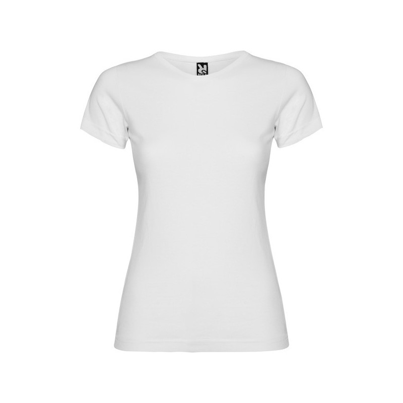 CAMISETA MUJER JAMAICA 155g BLANCA MANGA CORTA