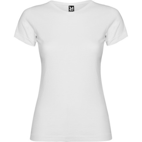CAMISETA MUJER JAMAICA 155g BLANCA MANGA CORTA