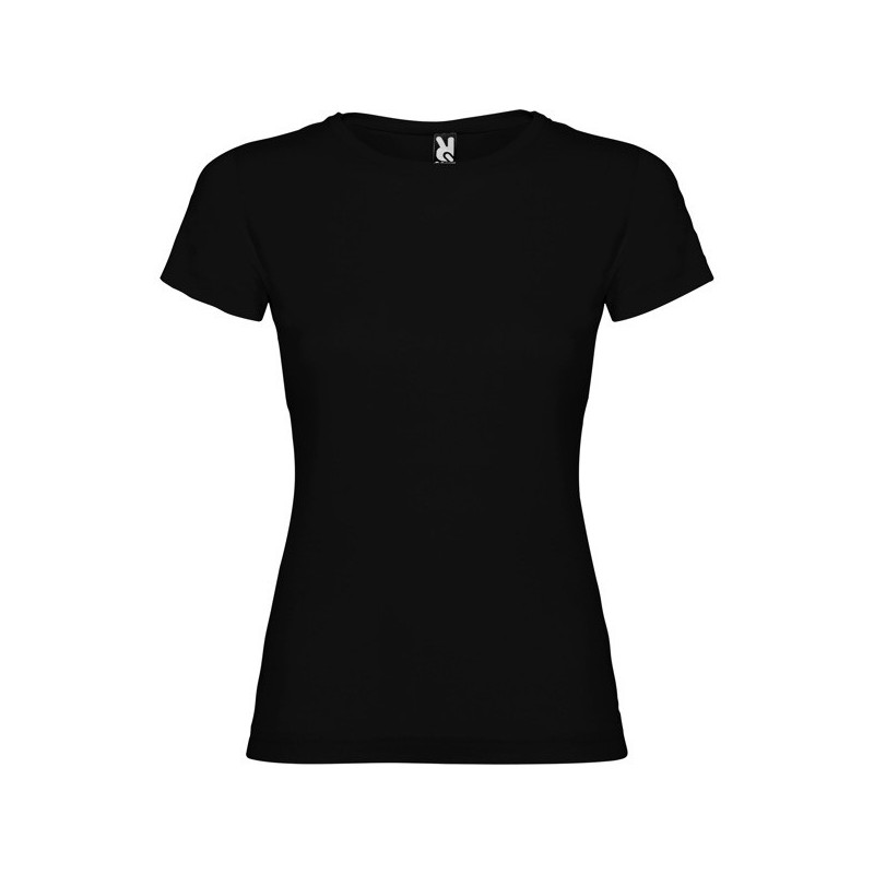 CAMISETA MUJER JAMAICA 155g NEGRA MANGA CORTA